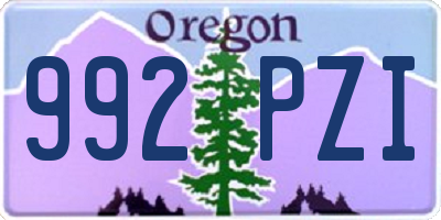 OR license plate 992PZI