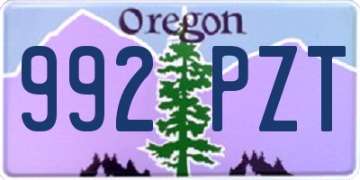 OR license plate 992PZT