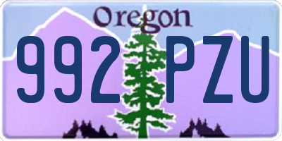 OR license plate 992PZU