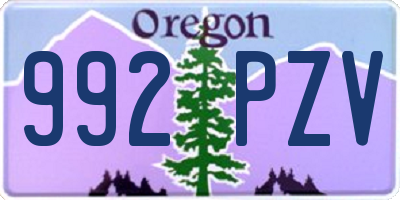 OR license plate 992PZV