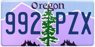 OR license plate 992PZX