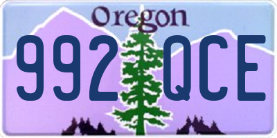 OR license plate 992QCE