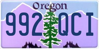 OR license plate 992QCI