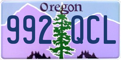 OR license plate 992QCL