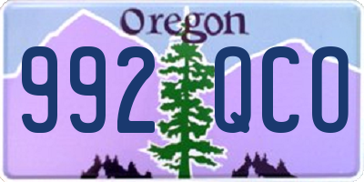 OR license plate 992QCO
