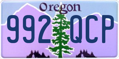 OR license plate 992QCP