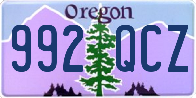 OR license plate 992QCZ