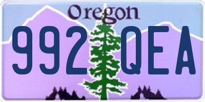 OR license plate 992QEA