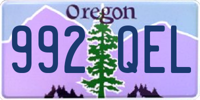 OR license plate 992QEL