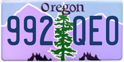 OR license plate 992QEO