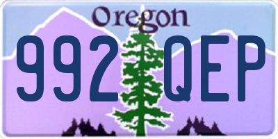 OR license plate 992QEP