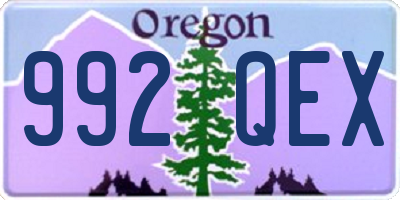 OR license plate 992QEX