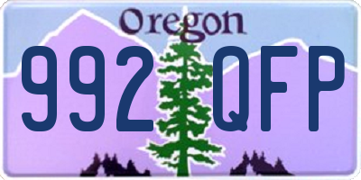 OR license plate 992QFP
