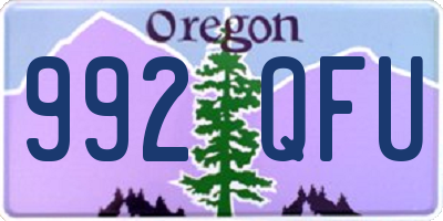 OR license plate 992QFU