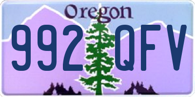 OR license plate 992QFV