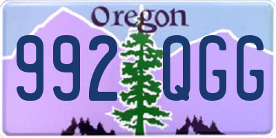 OR license plate 992QGG