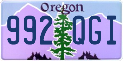 OR license plate 992QGI