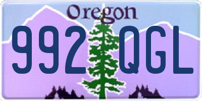 OR license plate 992QGL