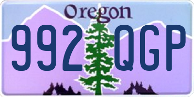 OR license plate 992QGP