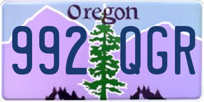 OR license plate 992QGR