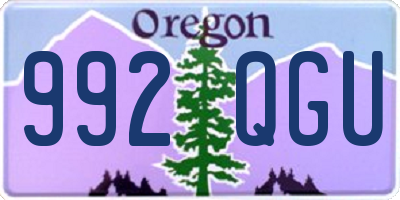 OR license plate 992QGU