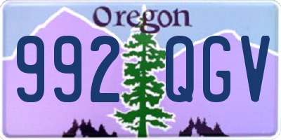 OR license plate 992QGV