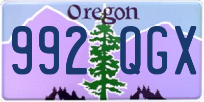 OR license plate 992QGX