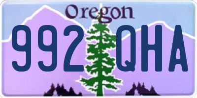 OR license plate 992QHA