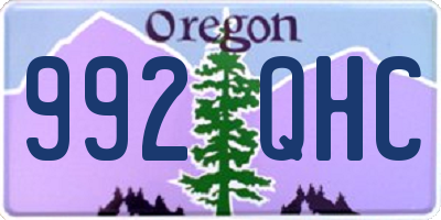 OR license plate 992QHC