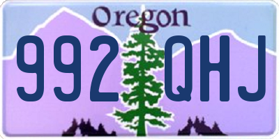 OR license plate 992QHJ