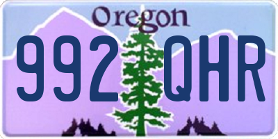 OR license plate 992QHR