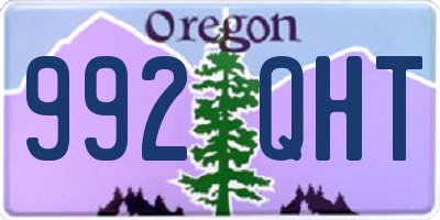 OR license plate 992QHT