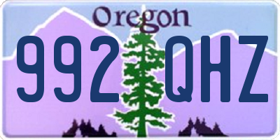 OR license plate 992QHZ