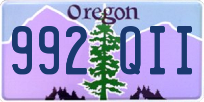 OR license plate 992QII
