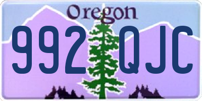 OR license plate 992QJC