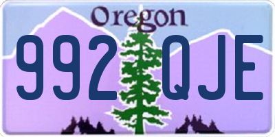 OR license plate 992QJE