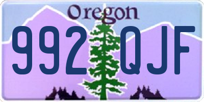 OR license plate 992QJF