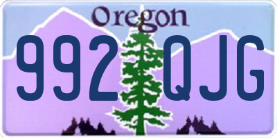 OR license plate 992QJG