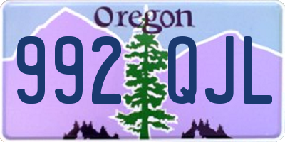 OR license plate 992QJL