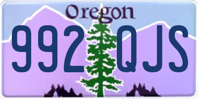 OR license plate 992QJS