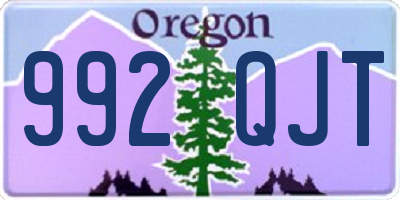 OR license plate 992QJT