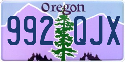 OR license plate 992QJX