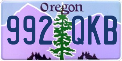 OR license plate 992QKB