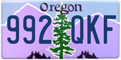 OR license plate 992QKF