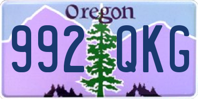 OR license plate 992QKG