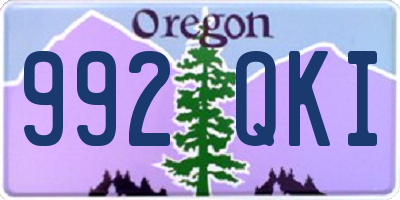 OR license plate 992QKI