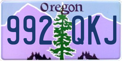 OR license plate 992QKJ