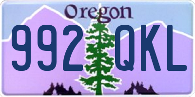 OR license plate 992QKL