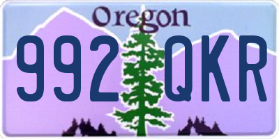 OR license plate 992QKR
