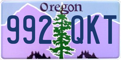 OR license plate 992QKT